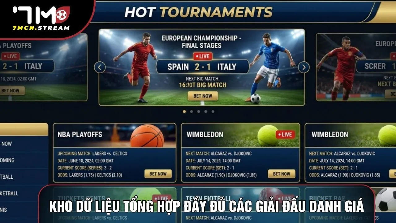 Kho dữ liệu tổng hợp đầy đủ các giải đấu danh giá
